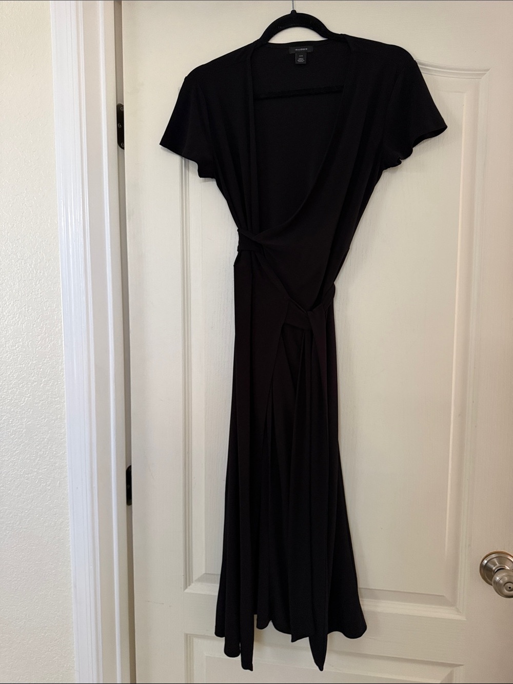 Halogen Black Wrap Maxi Dress